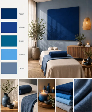 Einfabrige Akustikelemente Blau