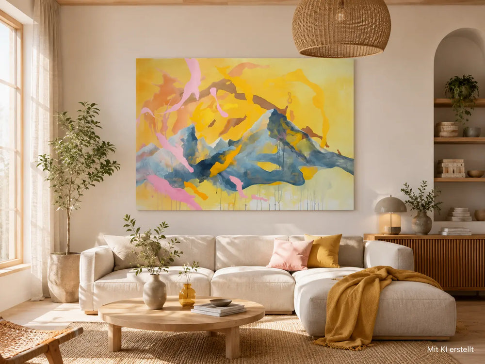 Akustikbild "Sonnendurchflutet" - Kunst für eine angenehmere Raumakustik