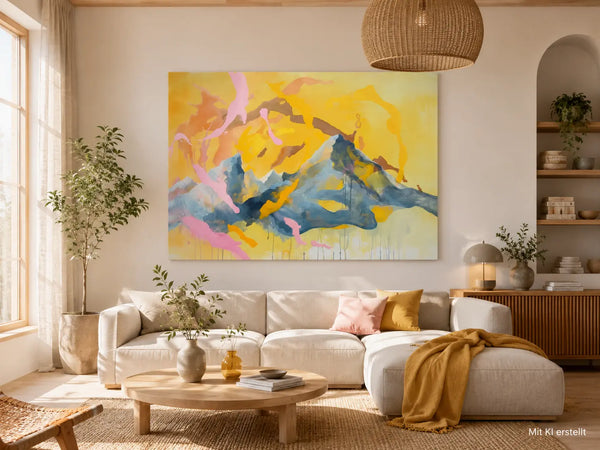 Akustikbild "Sonnendurchflutet" - Kunst für eine angenehmere Raumakustik