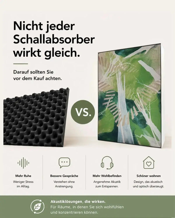 Akustikbild silberner Rahmen eigenes Motiv vom Kunden freiraum Akustik