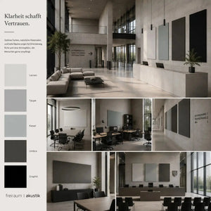Graue Wandgestaltung öffentliche Gebäude