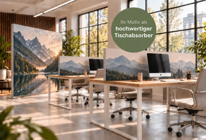 Tisch-Trennwand eigenes Motiv für maximale Konzentration freiraum Akustik