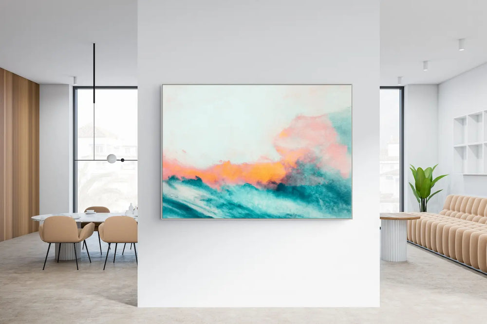 Akustikbild mit Motiv "Wild Sea" - Kunst, die Ruhe in Ihren Raum bringt freiraum Akustik