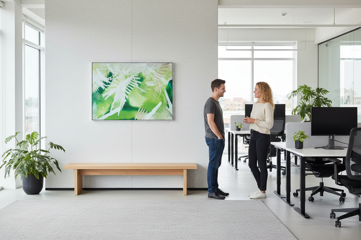 Büro mit Akustikpaneel