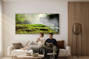 Sofa mit Akustikbild Wohnraum