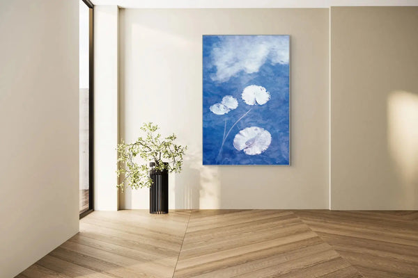 Akustikbild Himmelsblüten – Beruhigende Kunst für stilvolle Räume