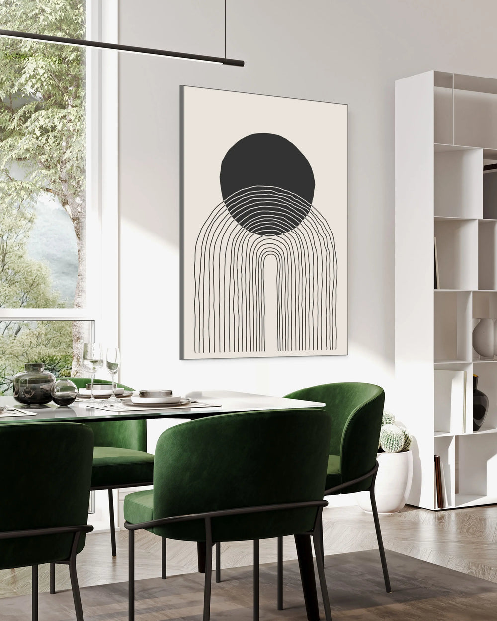 Schallschlucker Designserie Monochrom No. 2 mit schwarzem Rahmen freiraum Akustik