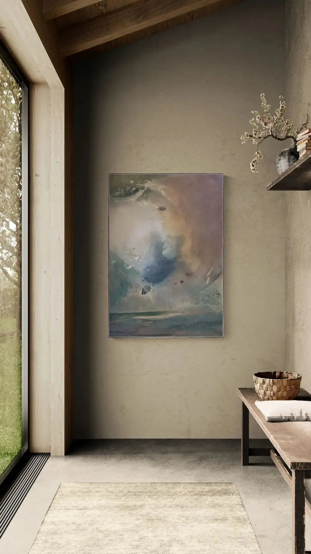 Schallabsorbierendes Akustikbilder mit Kunst von Stefanie Hagemann