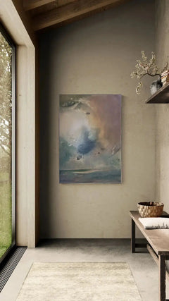 Schallabsorbierendes Akustikbilder mit Kunst von Stefanie Hagemann
