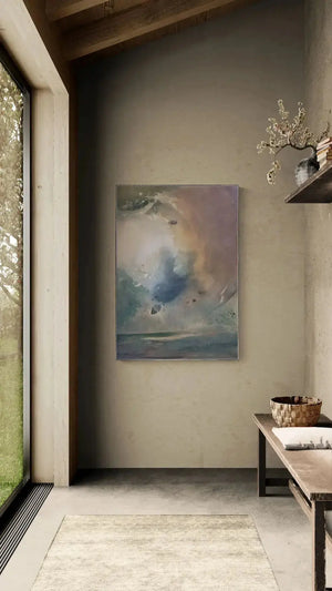 Schallabsorbierendes Akustikbilder mit Kunst von Stefanie Hagemann