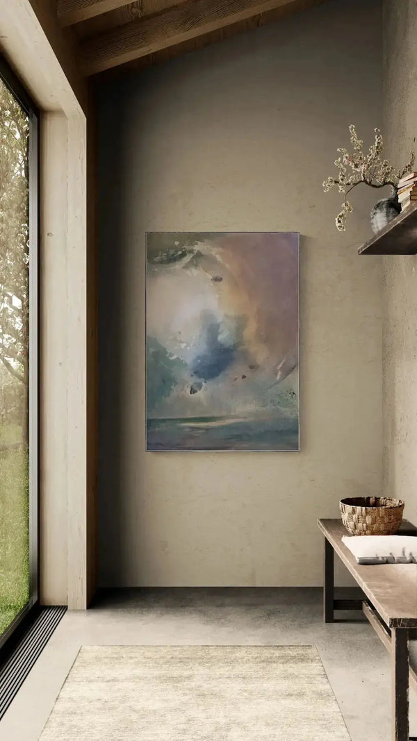 Schallabsorbierendes Akustikbilder mit Kunst von Stefanie Hagemann