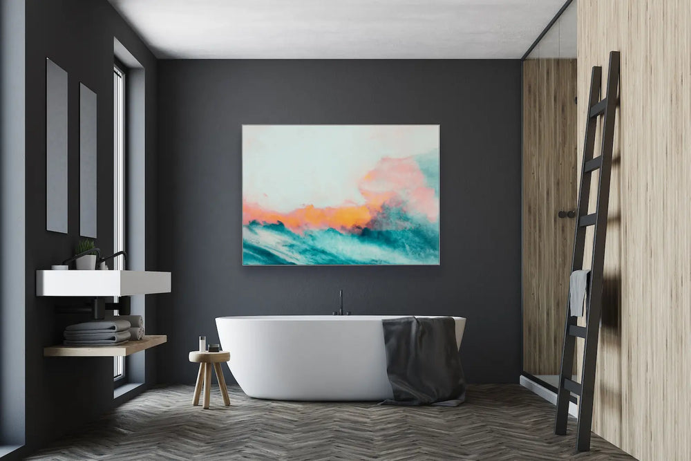 Akustikbild mit Motiv "Wild Sea" - Kunst, die Ruhe in Ihren Raum bringt