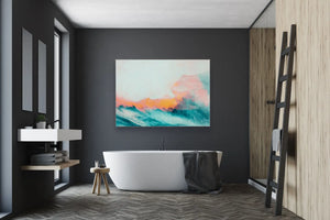 Akustikbild mit Motiv "Wild Sea" - Kunst, die Ruhe in Ihren Raum bringt